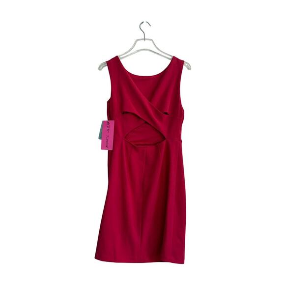 Betsey Johnson V-back with Cut-Out Back Mini Dress in Red Size 8 - Picture 4 of 7